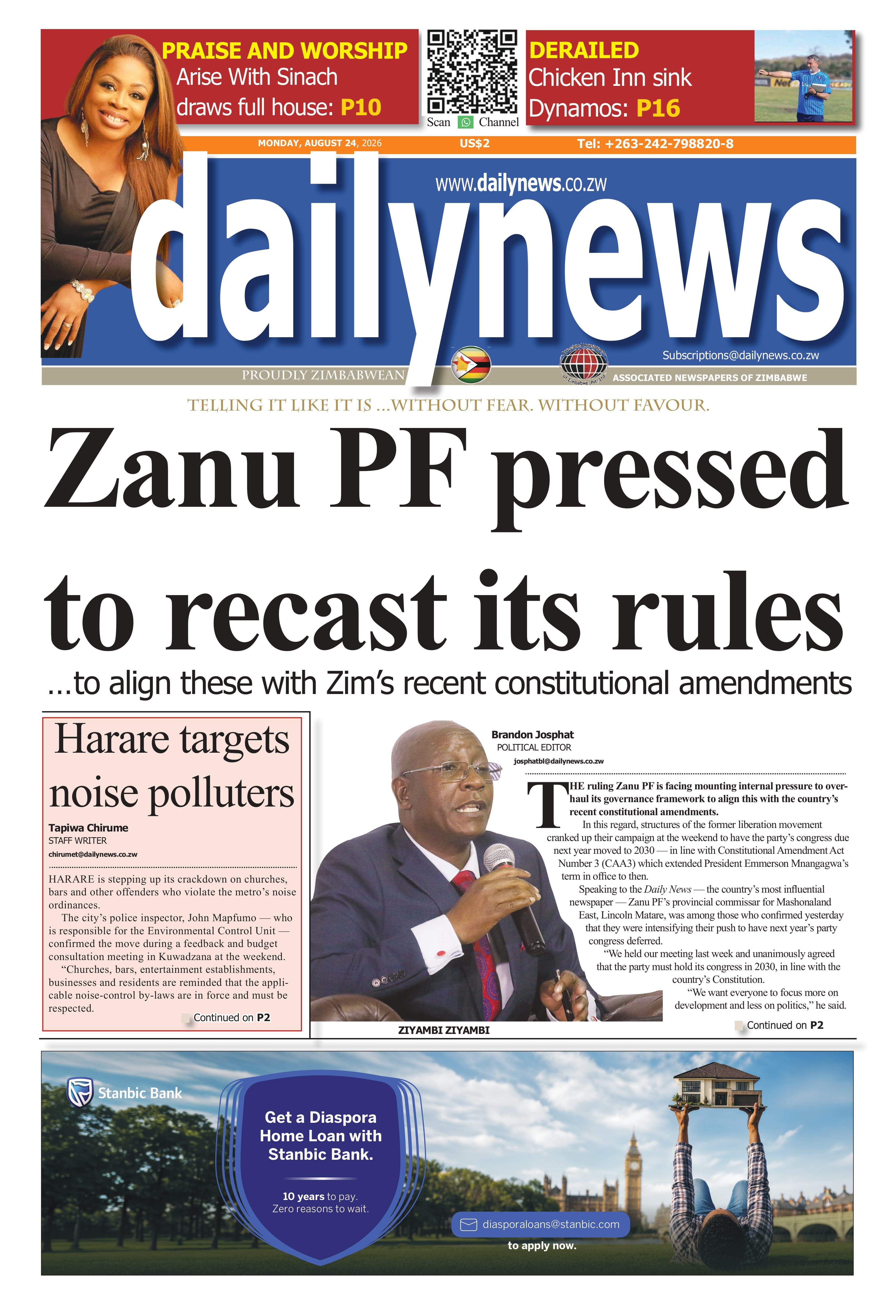 Monday 24 August 2026